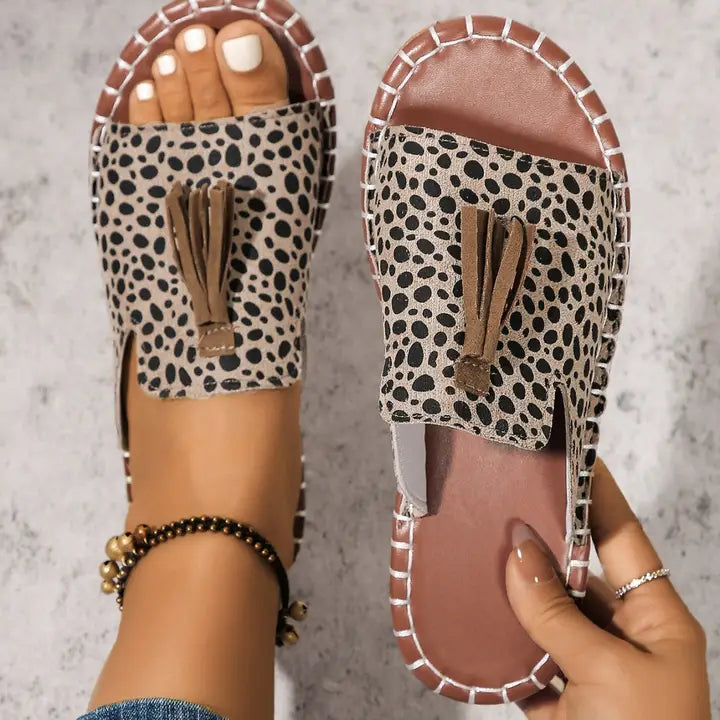 Claire Leopard Sandals